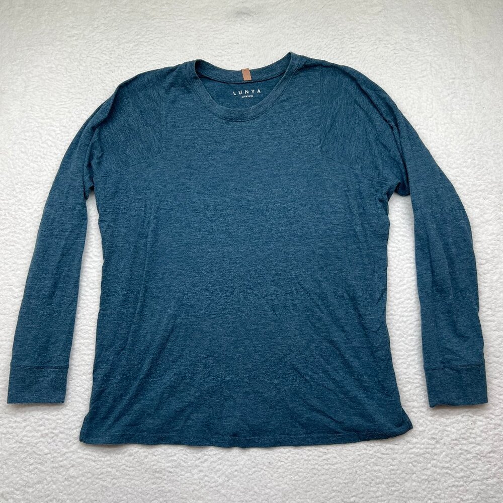 Lunya | Long sleeve Tee Shirt Blue Size Extra Large